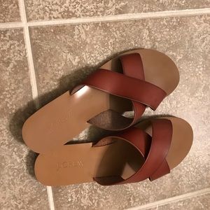 J crew leather sandals